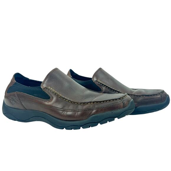 Timberland Earthkeepers Leather Loafers Brown Slip On Size 10 - Picture 1 of 6
